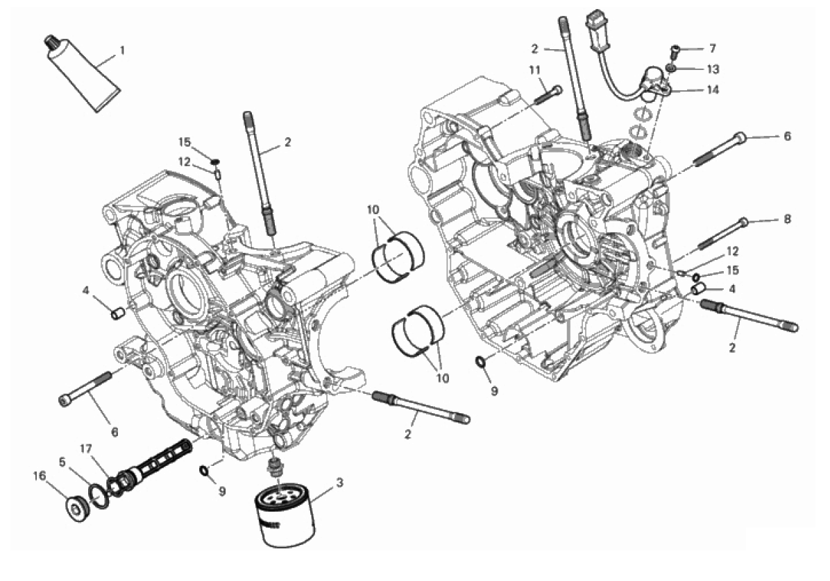 HALF-CRANKCASES PAIR 