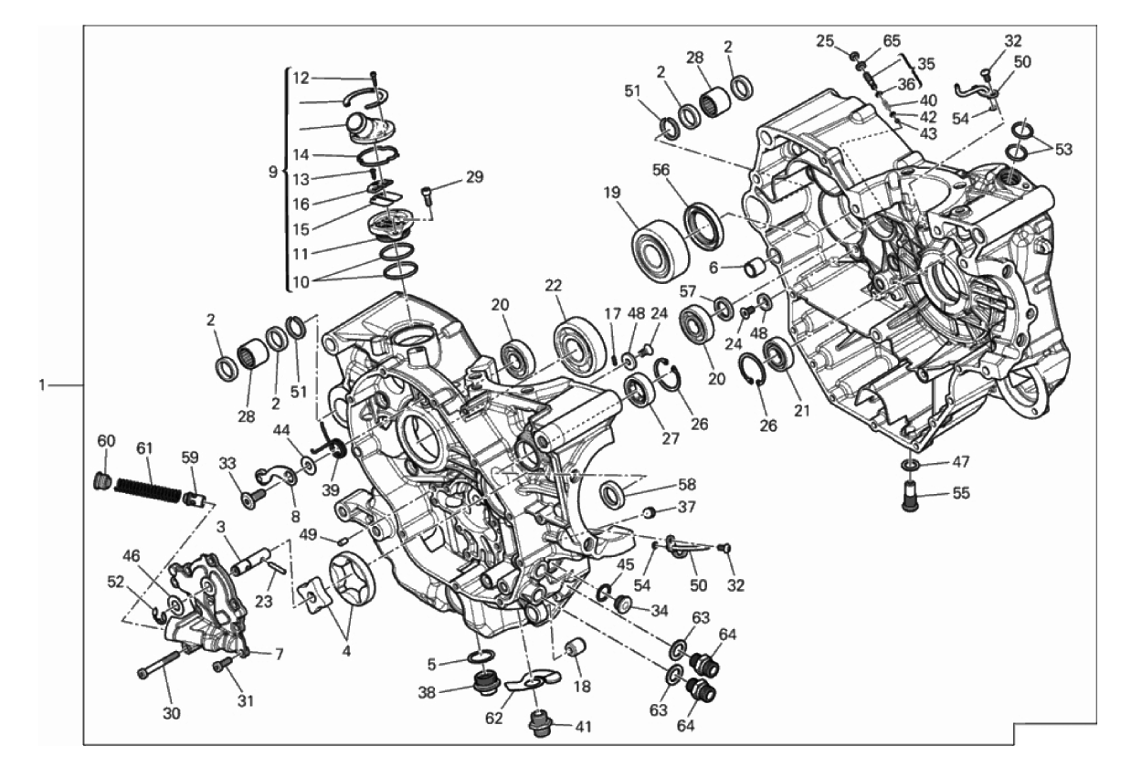 HALF-CRANKCASES PAIR 
