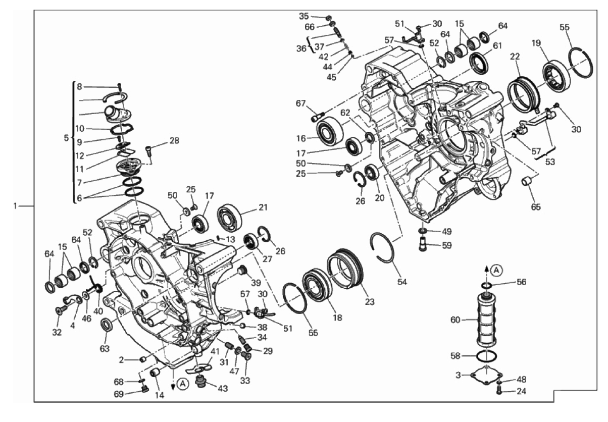 HALF-CRANKCASES PAIR 