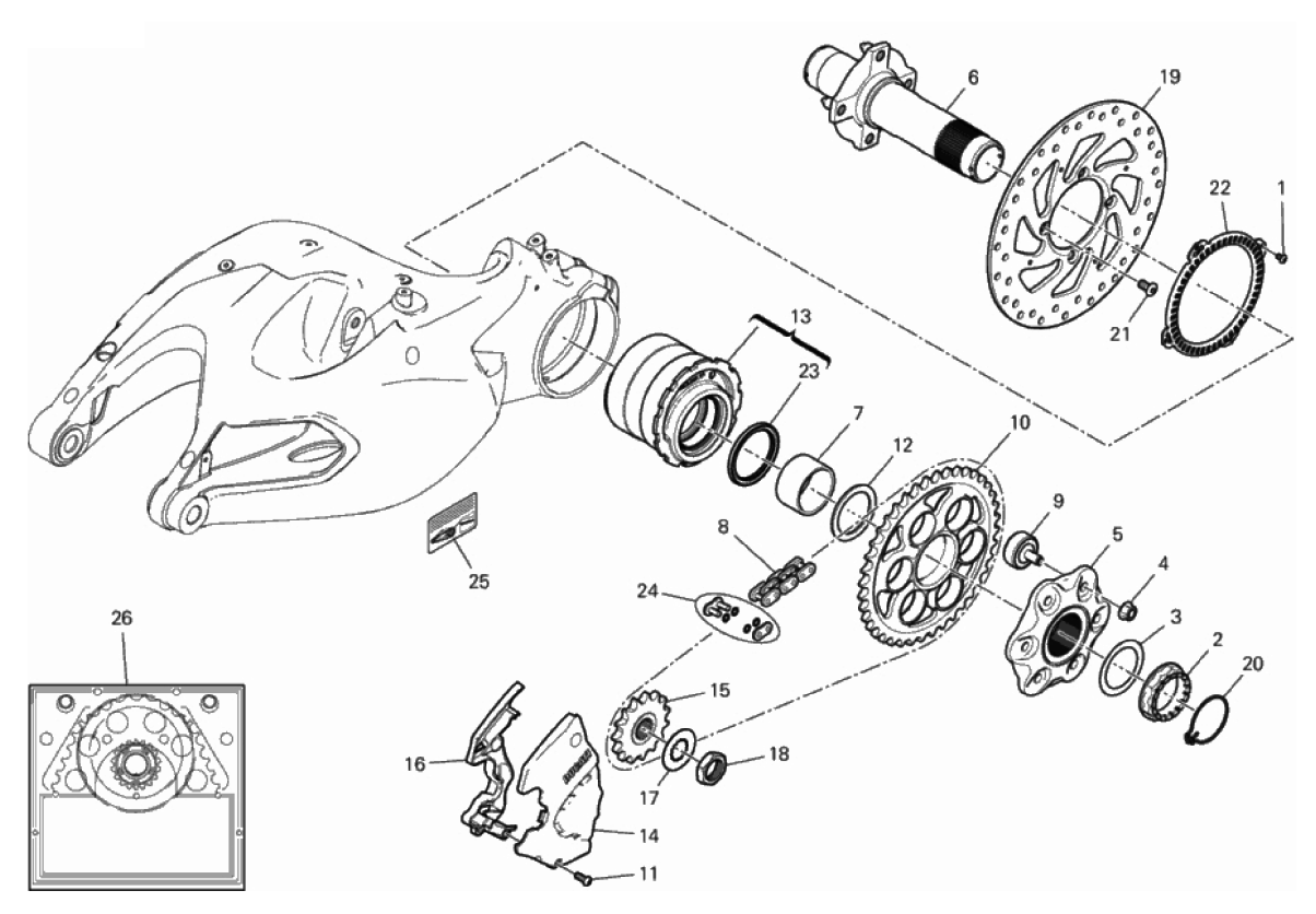 HUB, REAR WHEEL 