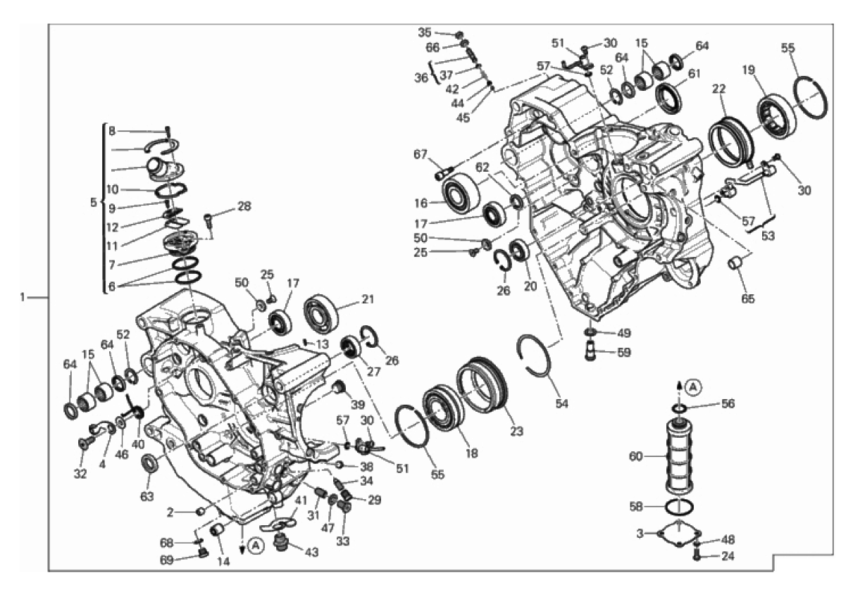 HALF-CRANKCASES PAIR 