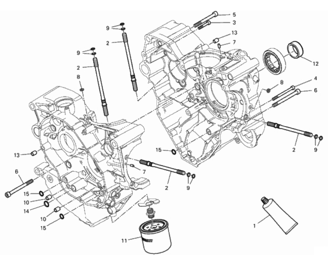 HALF-CRANKCASES PAIR 