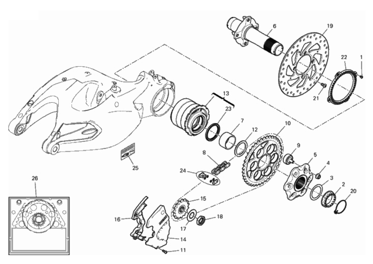 HUB, REAR WHEEL 