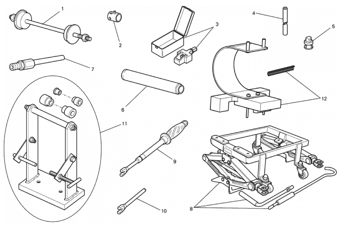 WORKSHOP SERVICE TOOLS, FRAME 