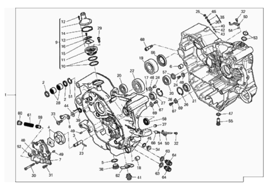 HALF-CRANKCASES PAIR 