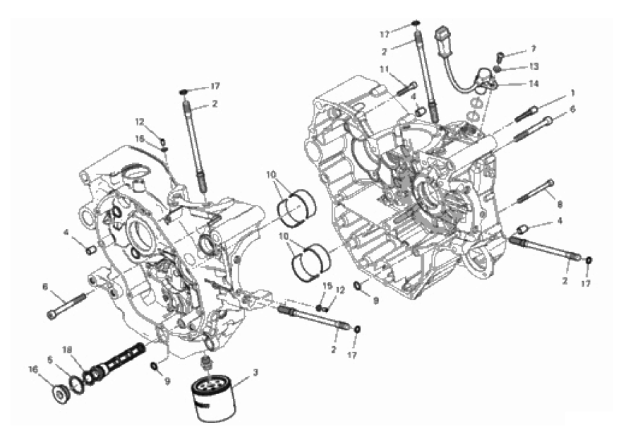 HALF-CRANKCASES PAIR 