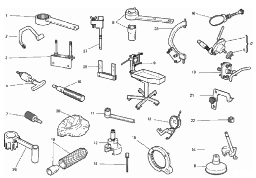 WORKSHOP SERVICE TOOLS, ENGINE 