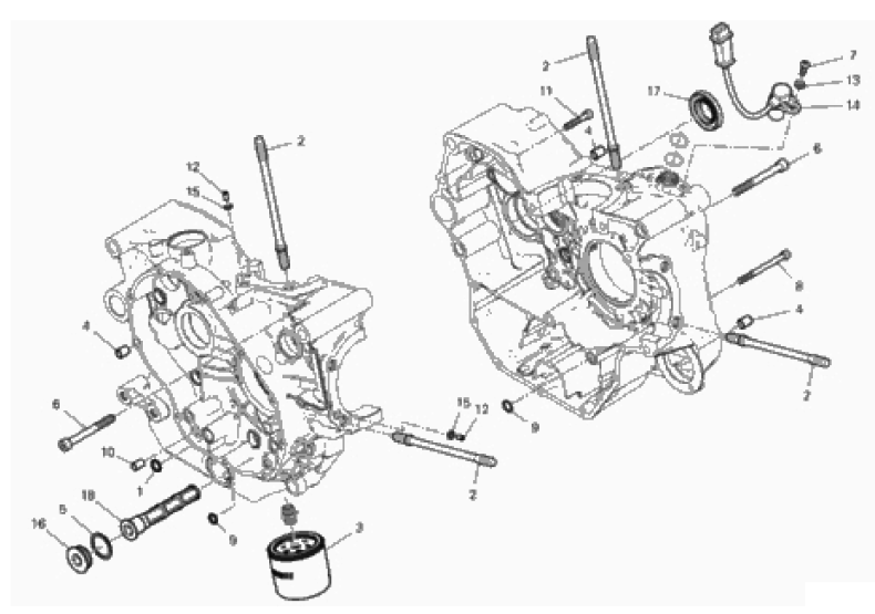 HALF-CRANKCASES PAIR 