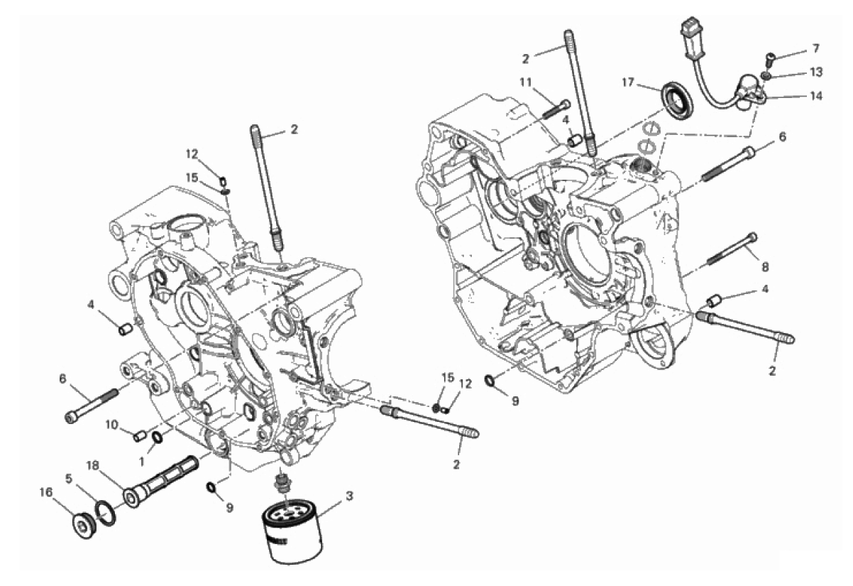 HALF-CRANKCASES PAIR 