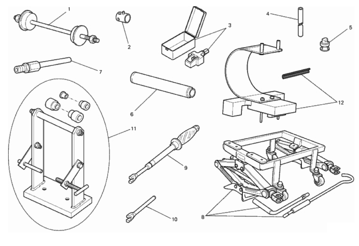 WORKSHOP SERVICE TOOLS, FRAME 