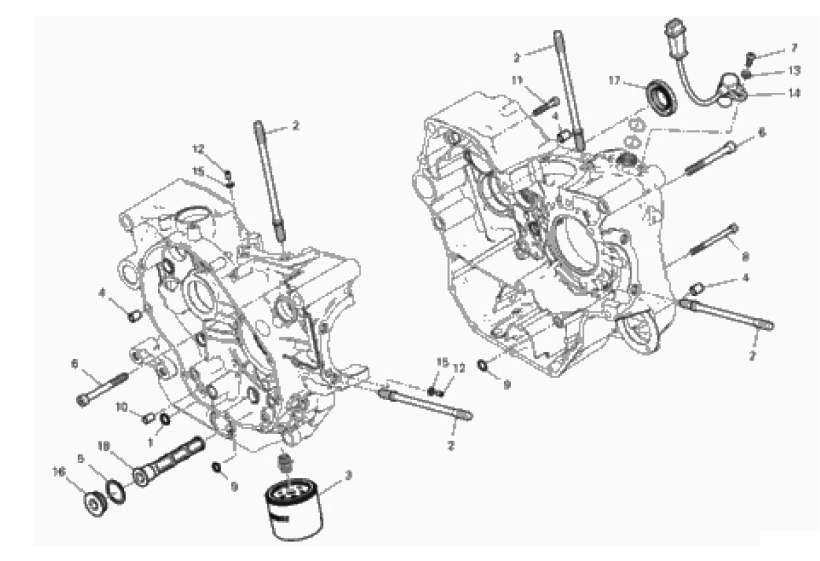 HALF-CRANKCASES PAIR 