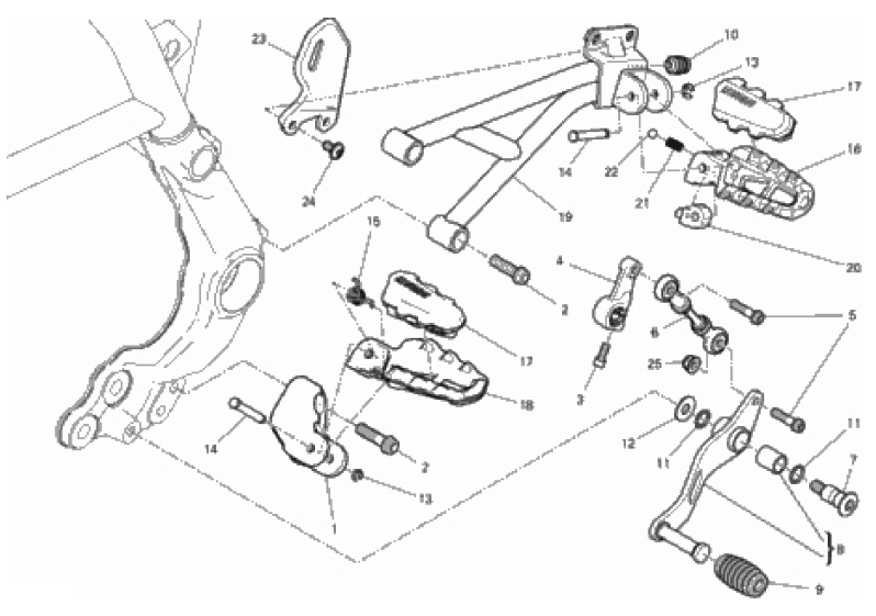 FOOTRESTS, LEFT 