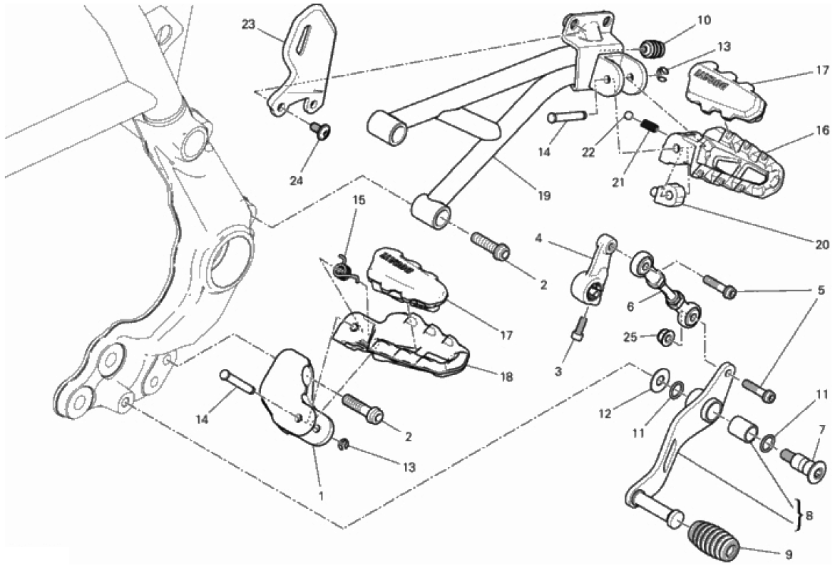 FOOTRESTS, LEFT 