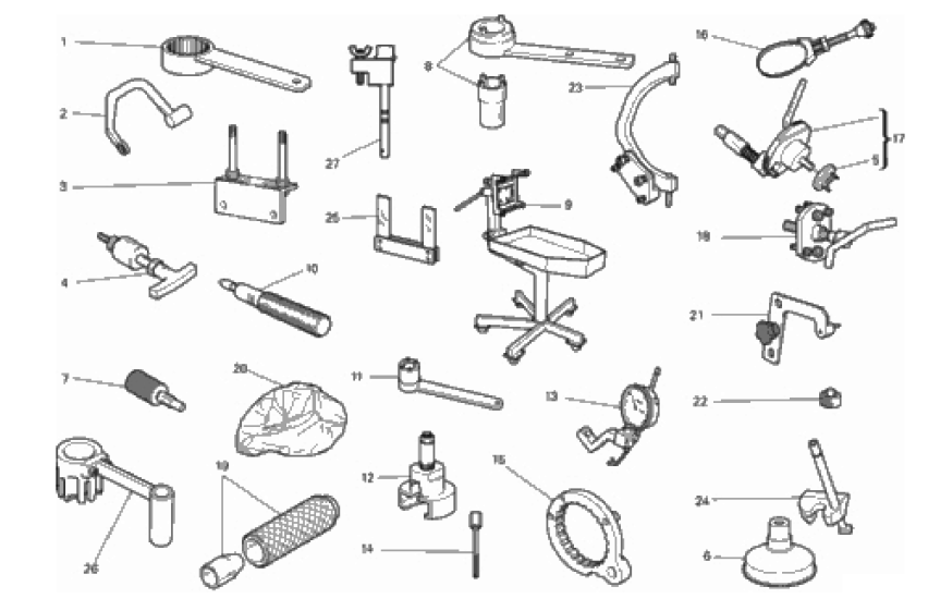 WORKSHOP SERVICE TOOLS, ENGINE 