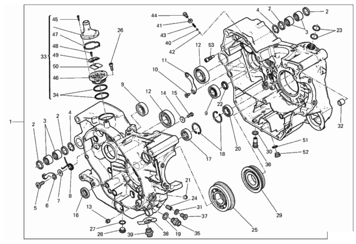 HALF-CRANKCASES PAIR 