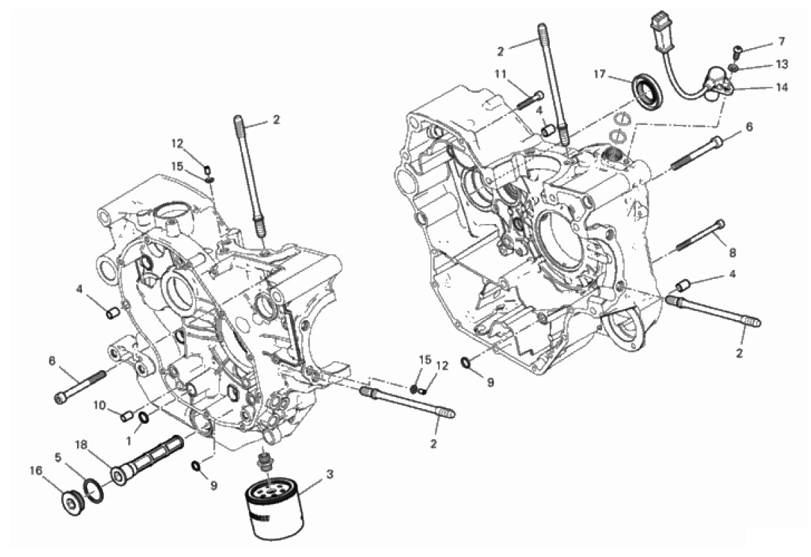 HALF-CRANKCASES PAIR 
