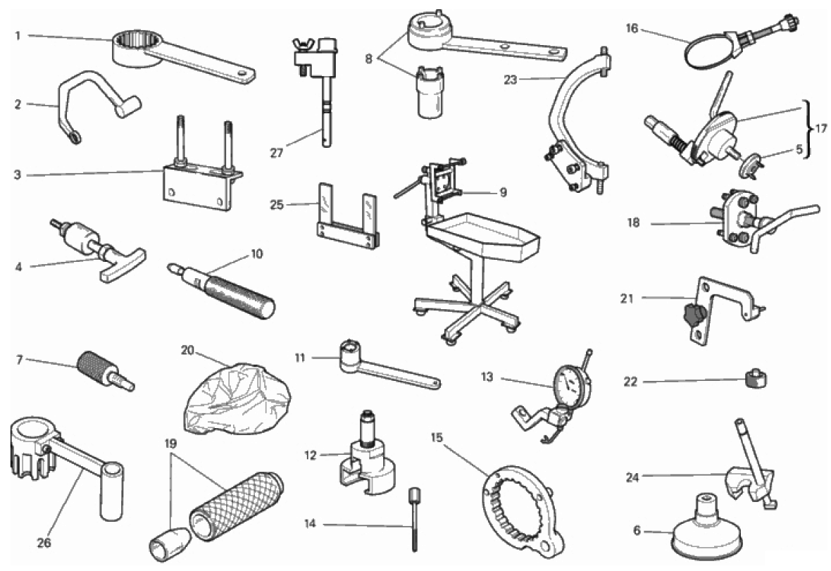 WORKSHOP SERVICE TOOLS, ENGINE 