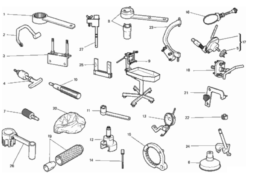 WORKSHOP SERVICE TOOLS, ENGINE 