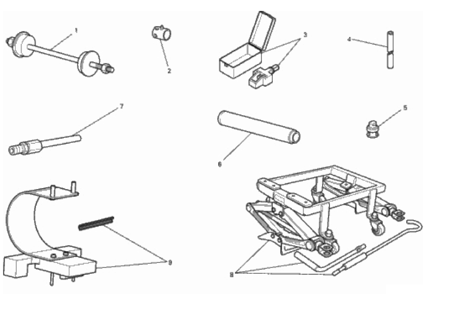 WORKSHOP SERVICE TOOLS, FRAME 