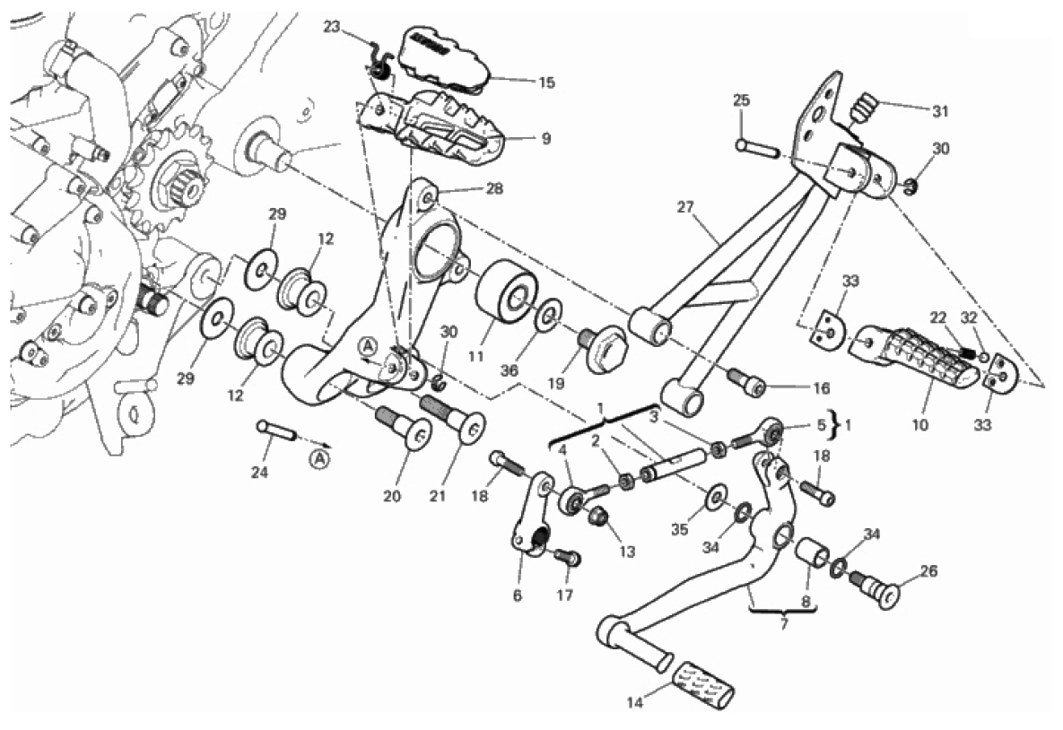 FOOTRESTS, LEFT 