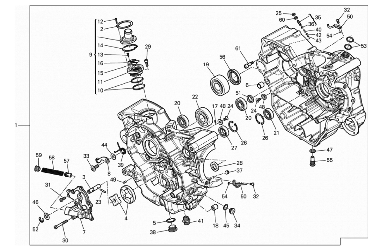 HALF-CRANKCASES PAIR 