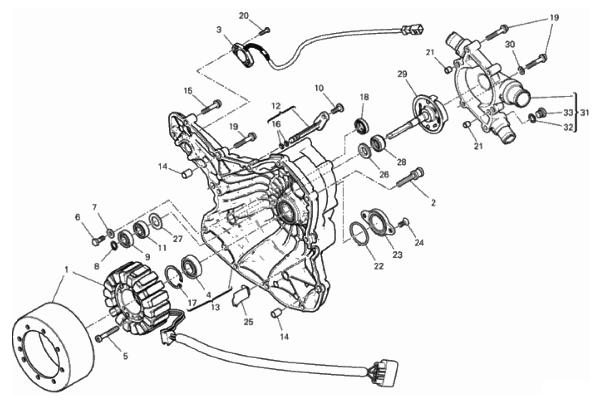 WATER PUMP-ALTR-SIDE CRNKCSE COVER 