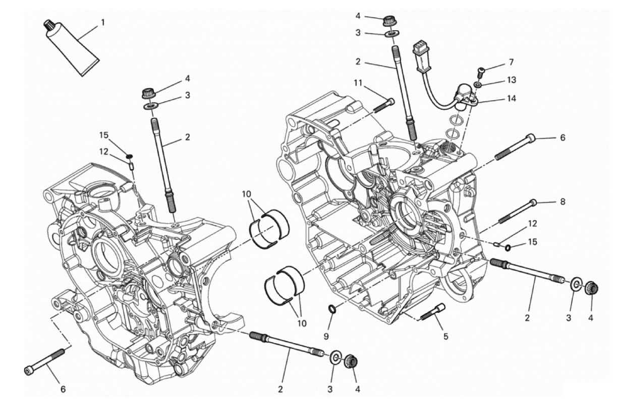 HALF-CRANKCASES PAIR 