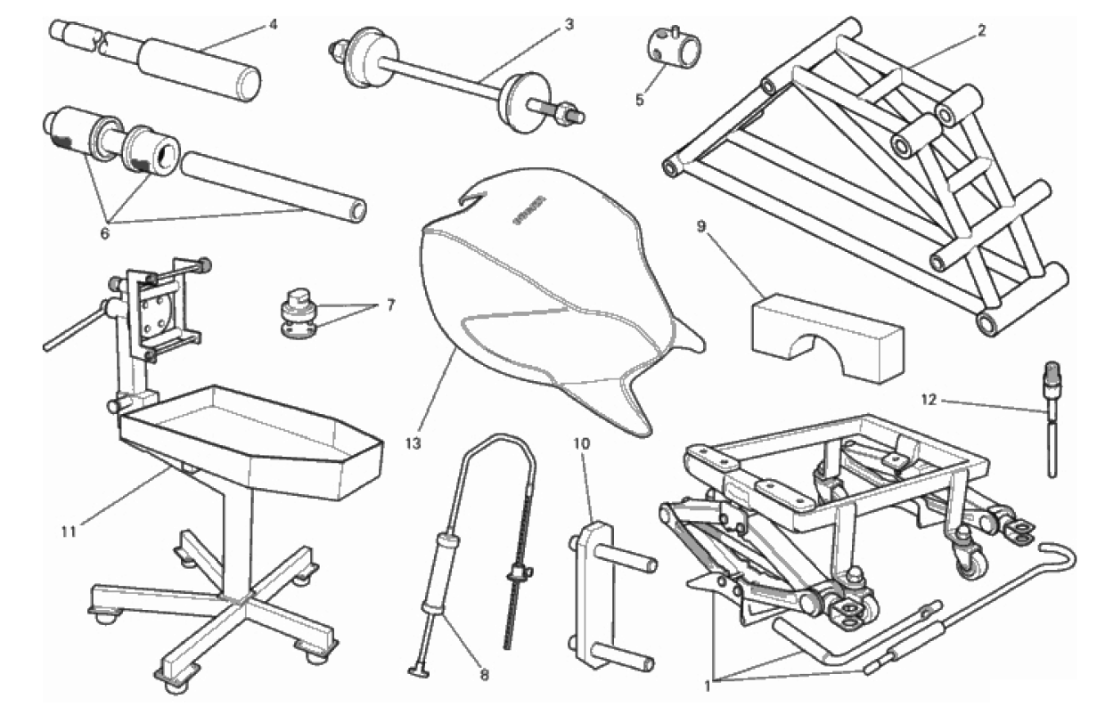 WORKSHOP SERVICE TOOLS, FRAME 