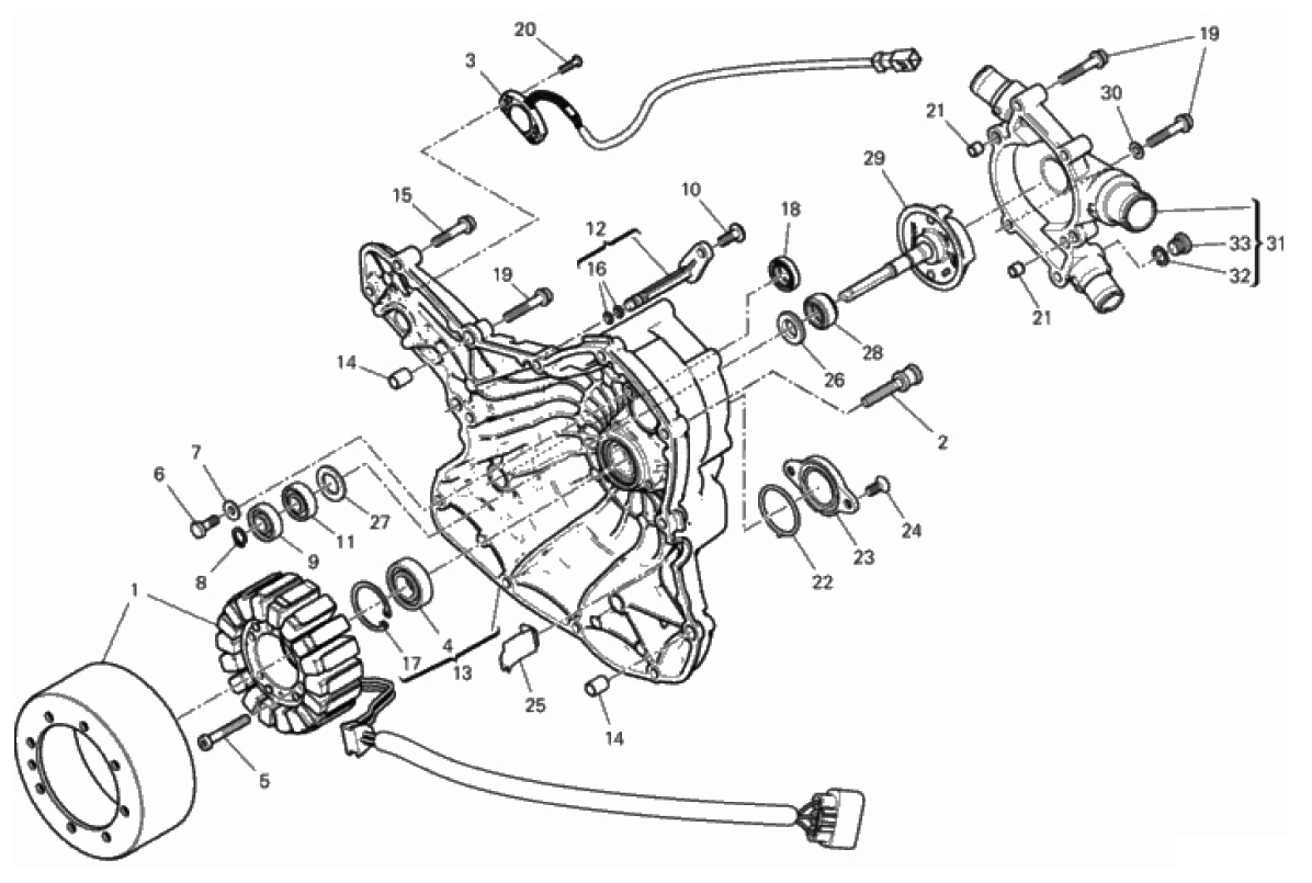 WATER PUMP-ALTR-SIDE CRNKCSE COVER 