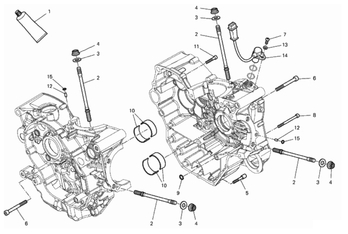 HALF-CRANKCASES PAIR 