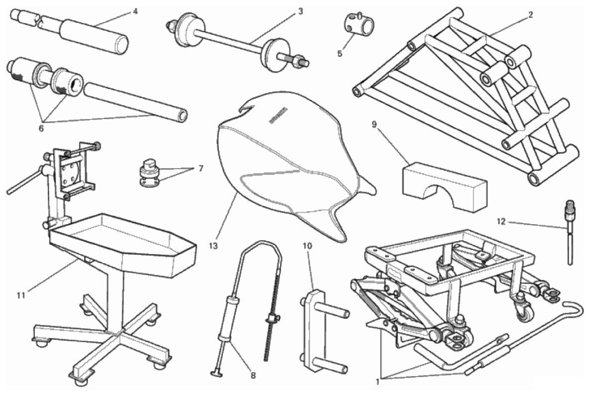 WORKSHOP SERVICE TOOLS, FRAME 