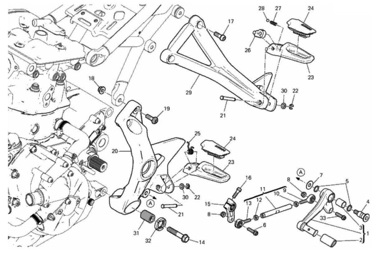 FOOTRESTS, LEFT 