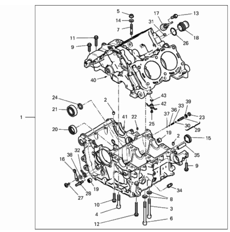 HALF-CRANKCASES PAIR 