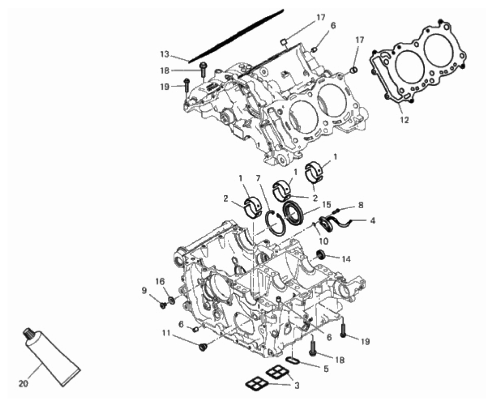 HALF-CRANKCASES PAIR 