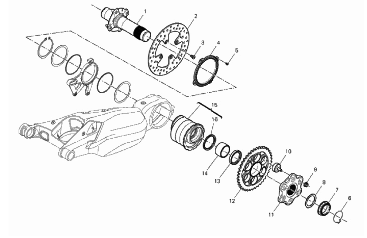 REAR WHEEL SPINDLE 