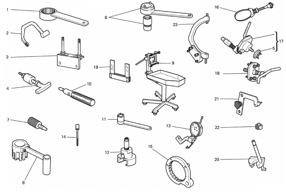 WORKSHOP SERVICE TOOLS, ENGINE 