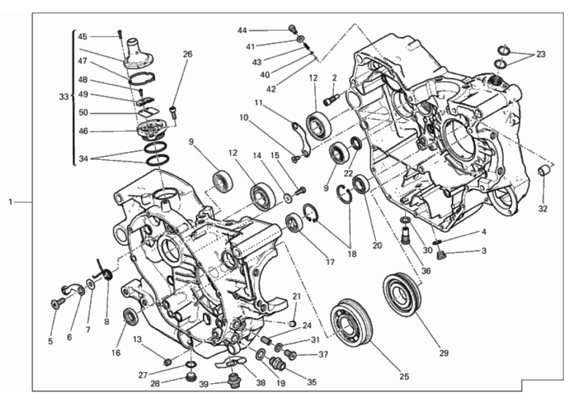 HALF-CRANKCASES PAIR 