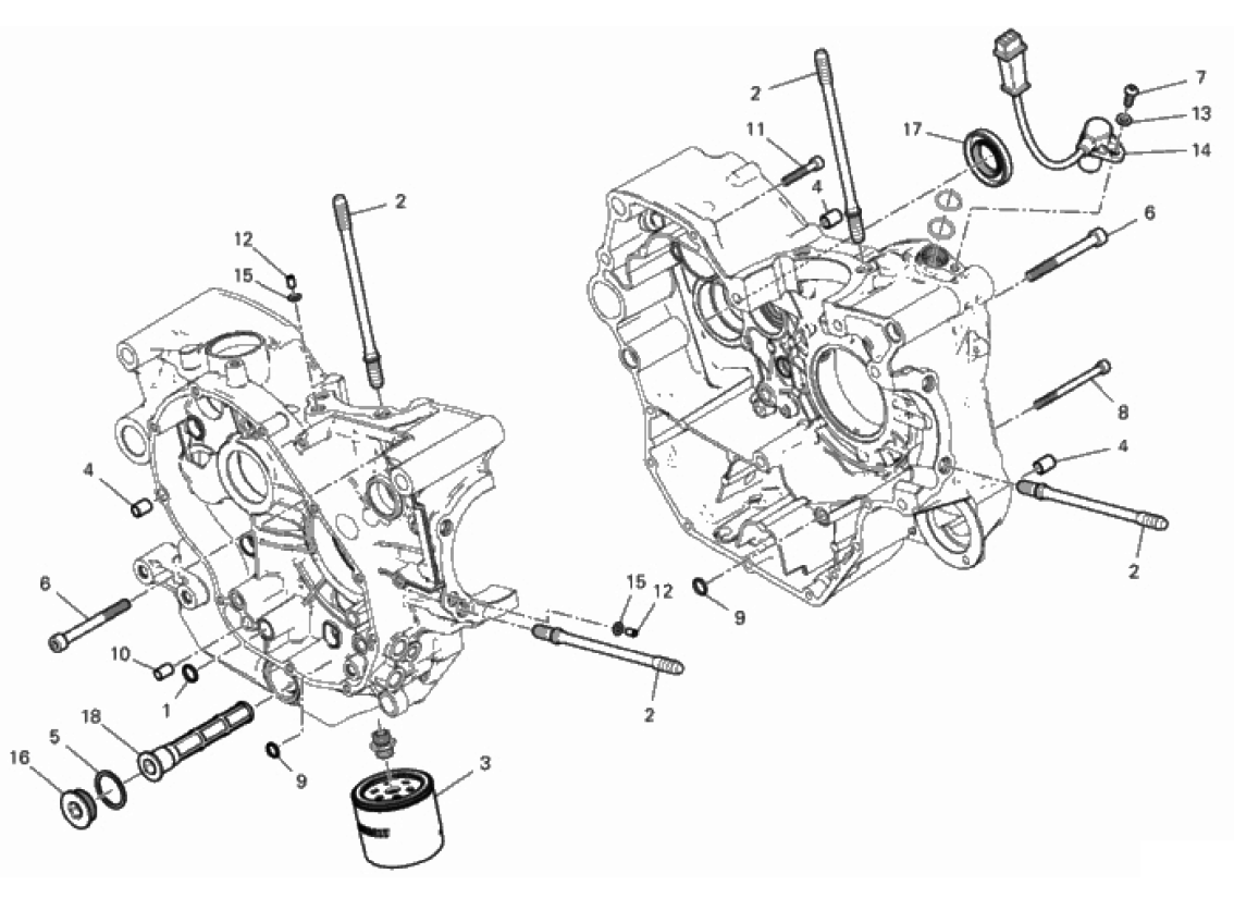 HALF-CRANKCASES PAIR 