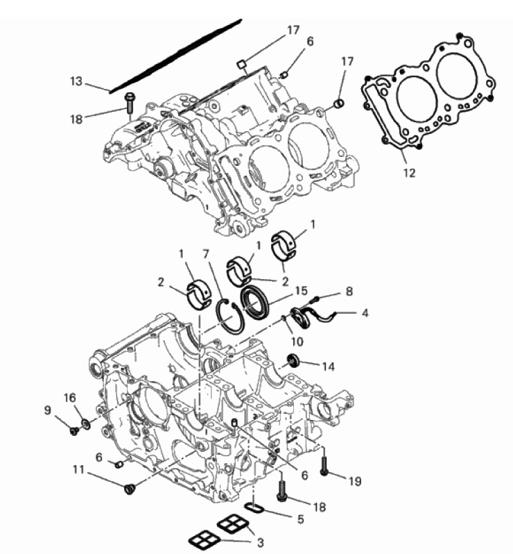 HALF-CRANKCASES PAIR 