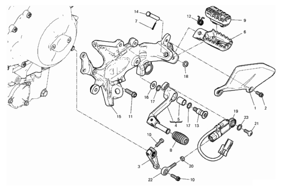 FOOTRESTS, LEFT 
