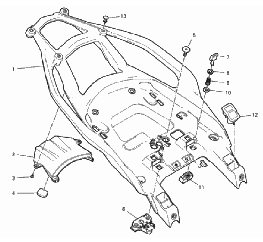 PILLION RIDER GRIP REAR 