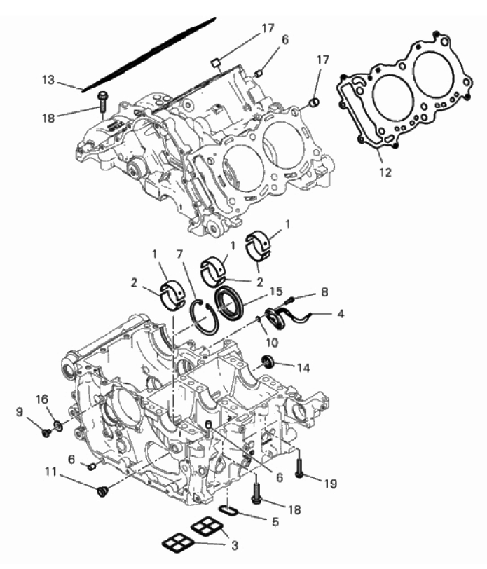 HALF-CRANKCASES PAIR 