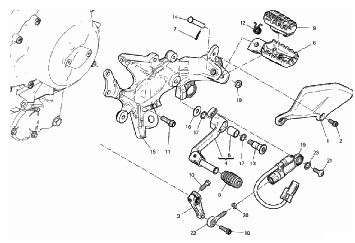 FOOTRESTS, LEFT 