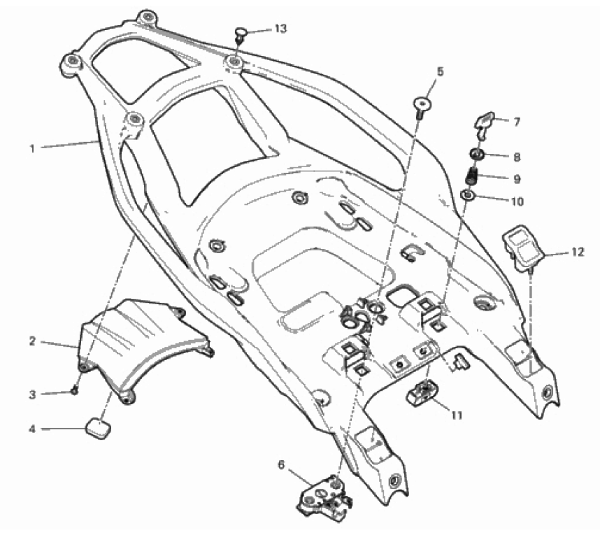 PILLION RIDER GRIP REAR 
