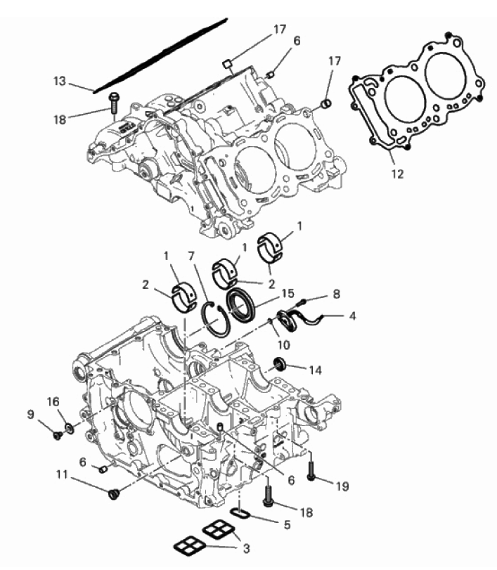 HALF-CRANKCASES PAIR 