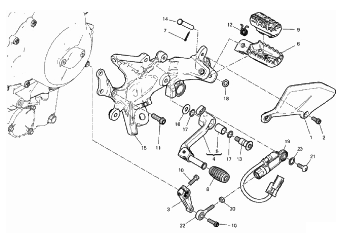 FOOTRESTS, LEFT 