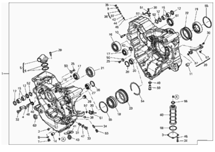 HALF-CRANKCASES PAIR 