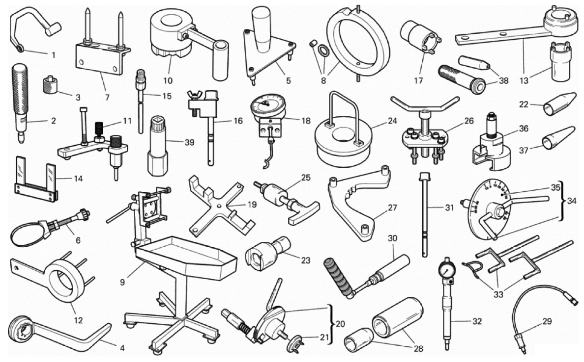 WORKSHOP SERVICE TOOLS, ENGINE 