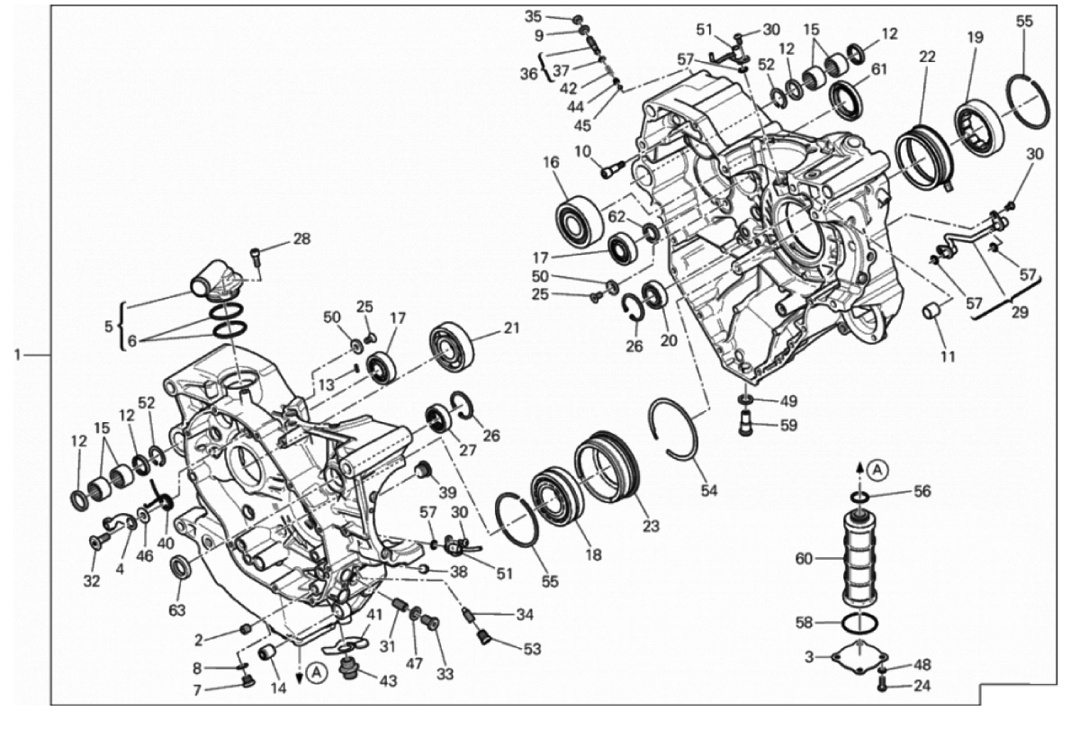 HALF-CRANKCASES PAIR 