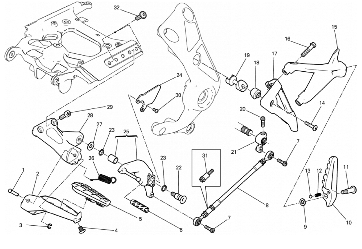 FOOTRESTS, LEFT 
